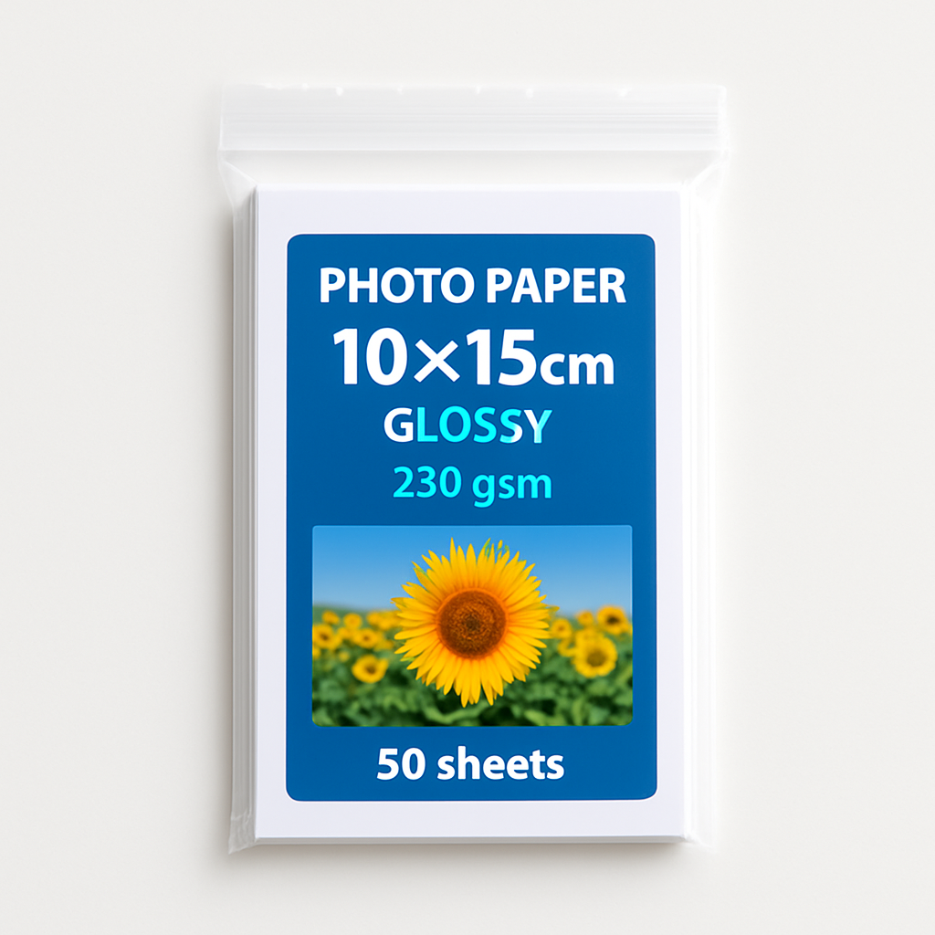 Photo Paper 10×15 Glossy 230gsm (50 sheets)